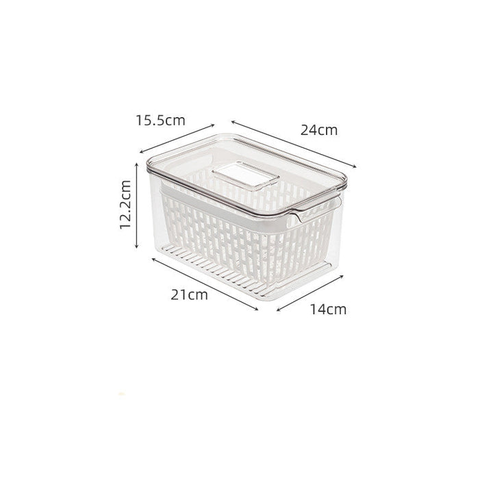 Refrigerator Freezer Storage Box with Lid Kitchen Organizer