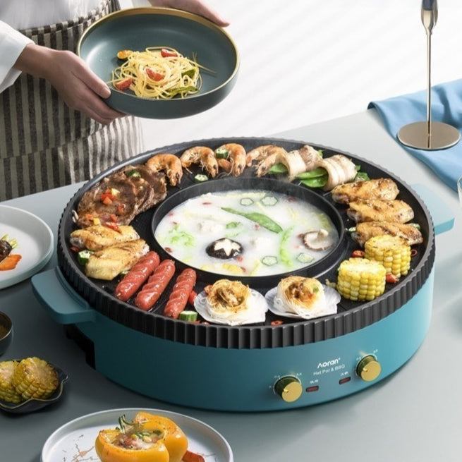 Multifunctional Electric Hot Pot and Grill Combo