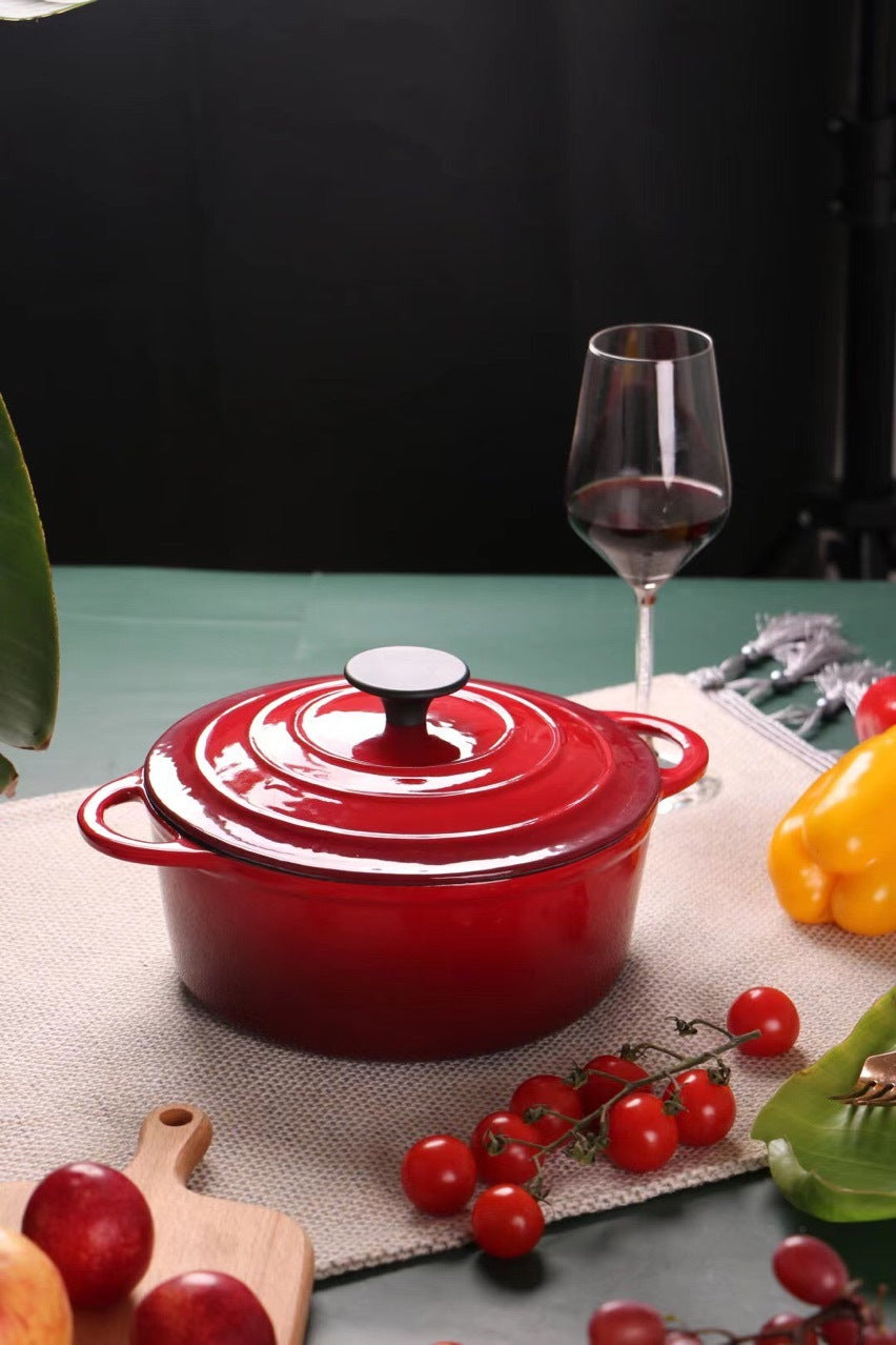 Enamel Cast Iron Stock and Stew Pot For Universal Use