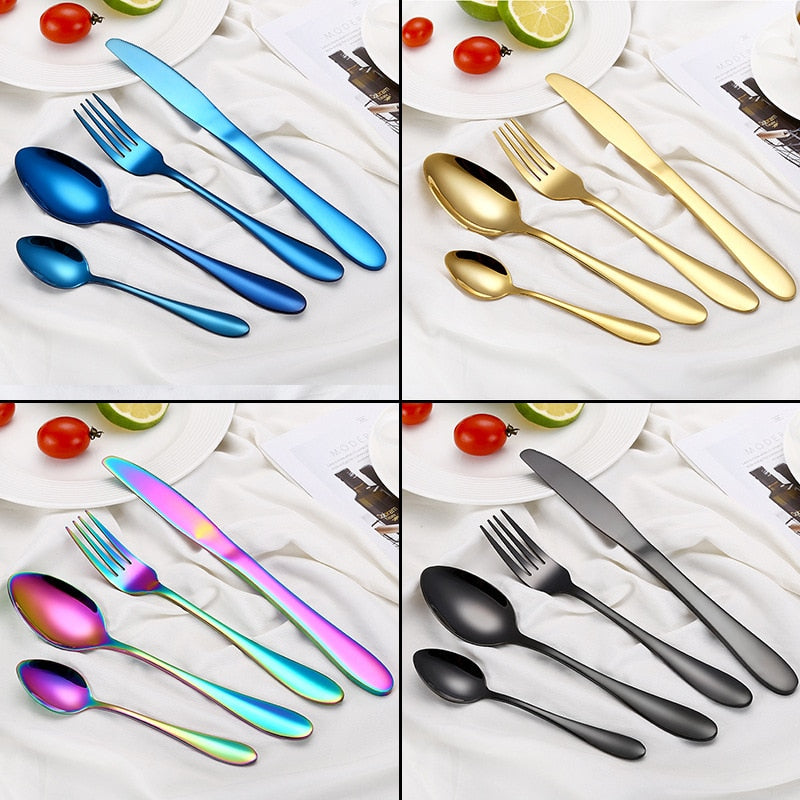 4-Piece Portable Cutlery Set For Travel And Home Use
