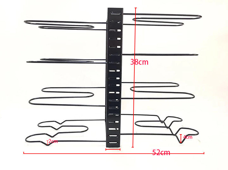 8-Tier Iron Kitchen Storage Rack Organizer Shelf With Drainage