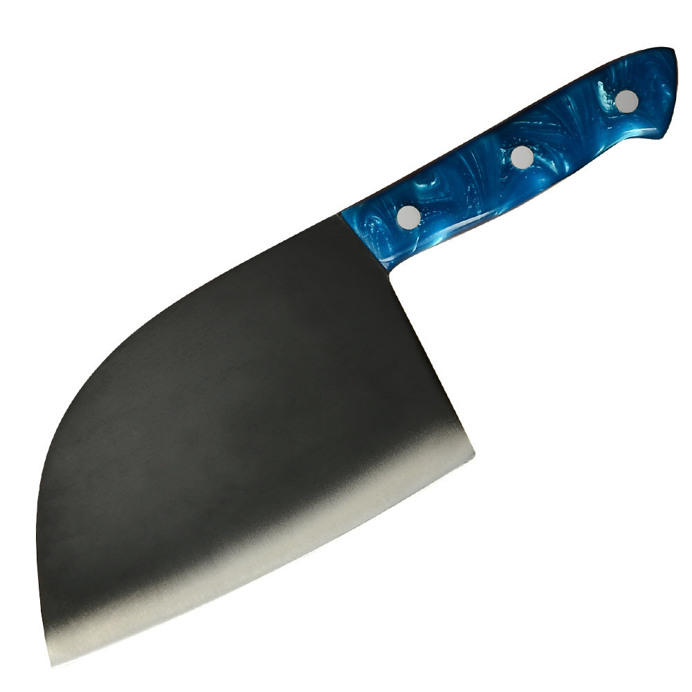 Forged Stainless Steel Kitchen Knife Set With Blue Handles