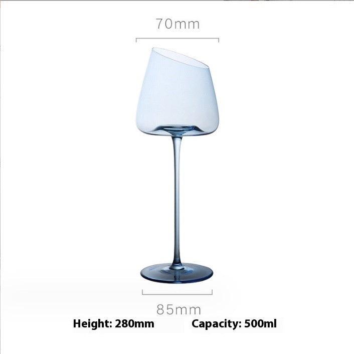 Klein Blue Crystal Goblet for Red Wine