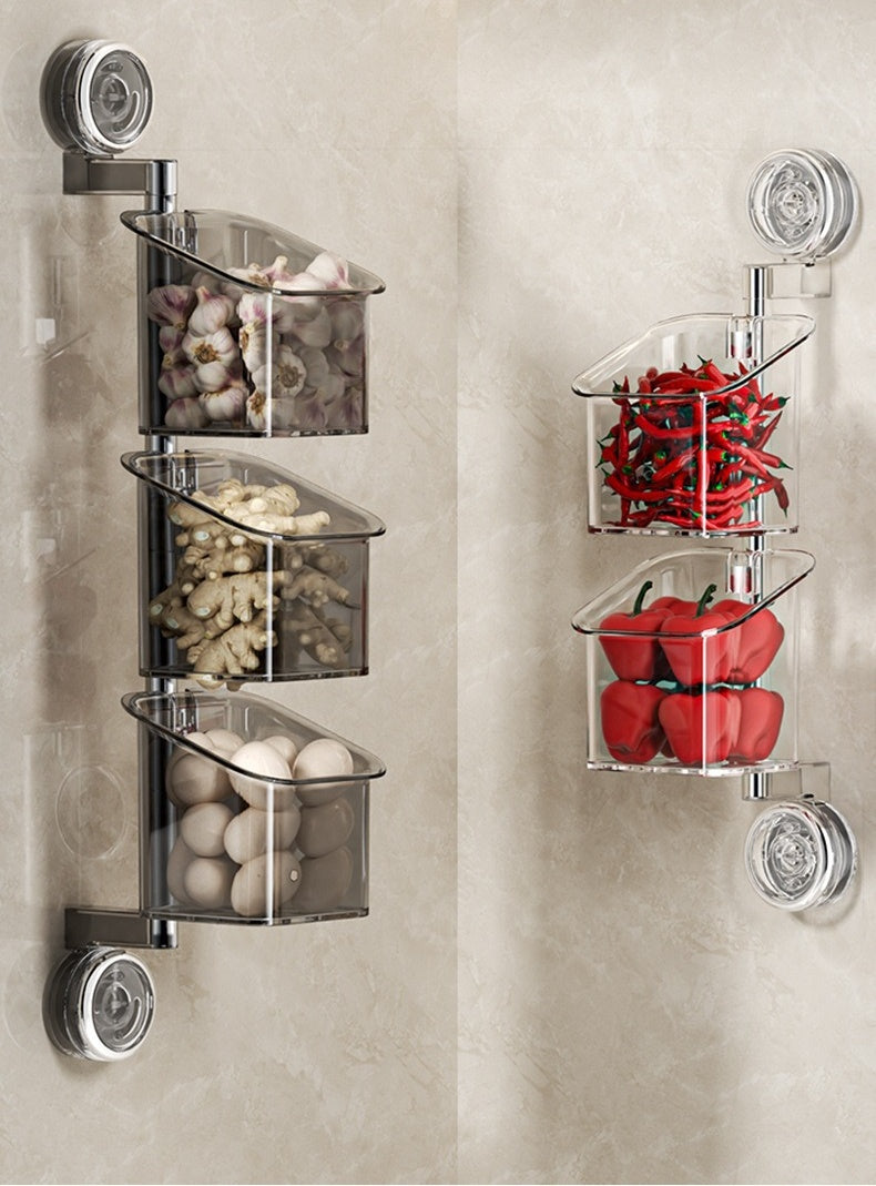Punch-Free Suction Storage Box for Kitchen