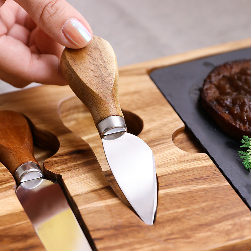 Kitchen Cutting Board and Serving Platter Set for Meat and Cheese