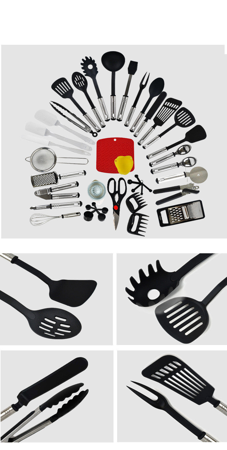 44-Piece Non-Stick Nylon Spatula and Spoon Kitchen Set