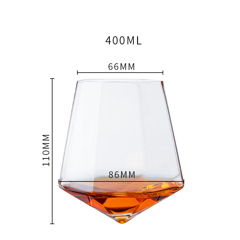 Handmade Crystal Wine Tumbler Glass For Home Use