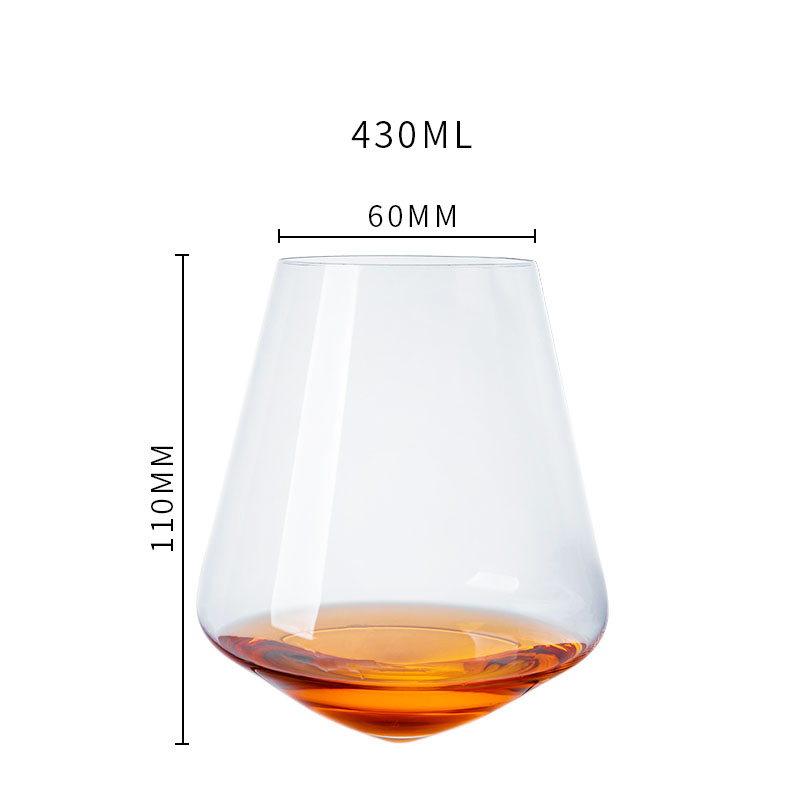 Handmade Crystal Wine Tumbler Glass For Home Use