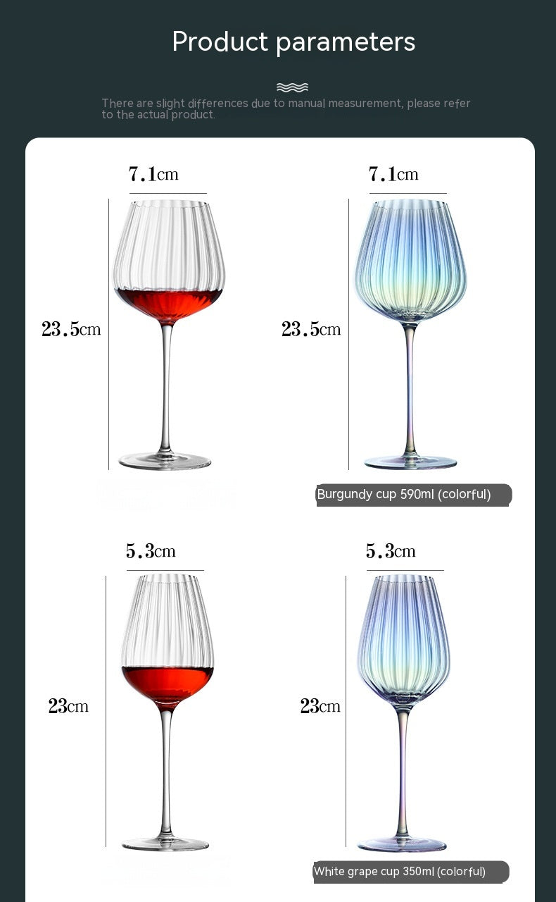 Rainbow Burgundy Crystal Wine Glass