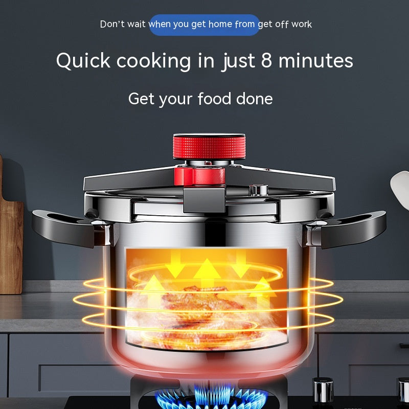 6L Stainless Steel Pressure Cooker Thickened Explosion-Proof Stew Pot