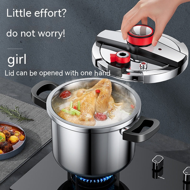 6L Stainless Steel Pressure Cooker Thickened Explosion-Proof Stew Pot