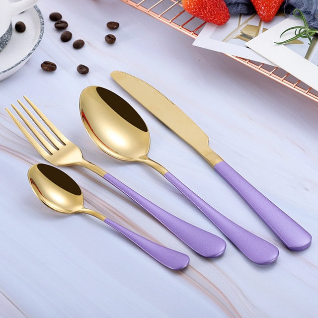 4-Piece Portable Cutlery Set For Travel And Home Use