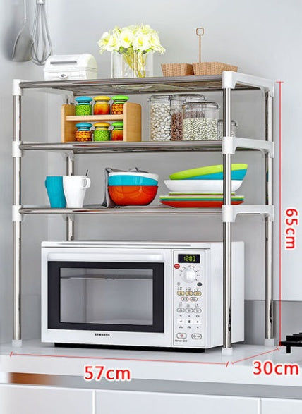 Multi-Purpose Microwave and Kitchen Storage Shelf Organizer