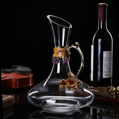 Crystal Wine Glass and Decanter Set European Style For Home Use