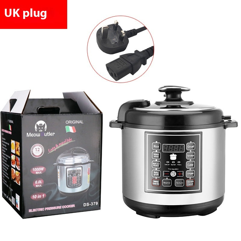 5L Multifunctional Electric Pressure Cooker With Timer For Home Use