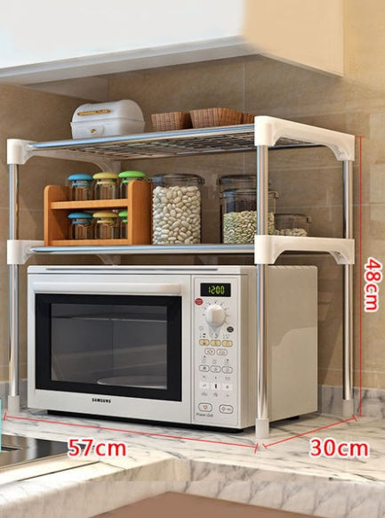 Multi-Purpose Microwave and Kitchen Storage Shelf Organizer