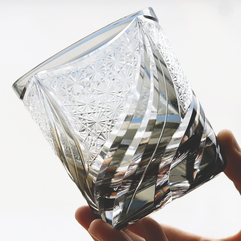 Hand-Carved Crystal Wine Glass For Home Use