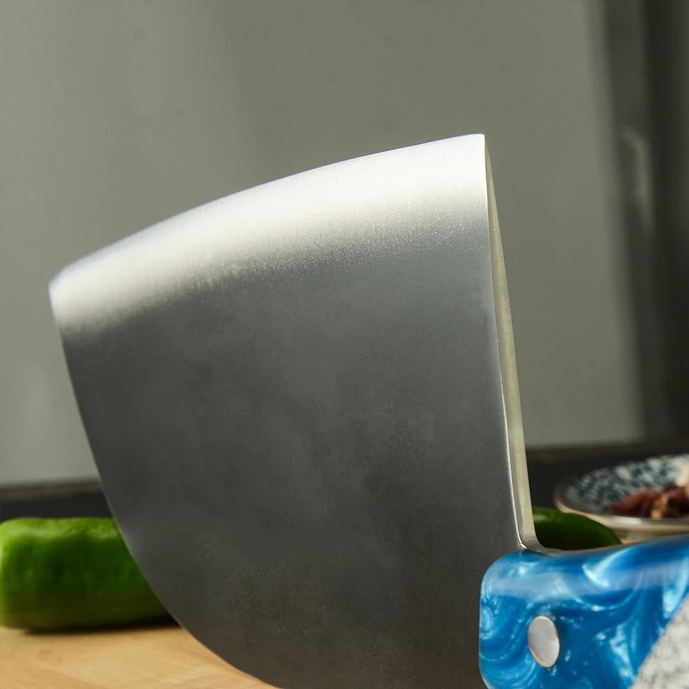 Forged Stainless Steel Kitchen Knife Set With Blue Handles