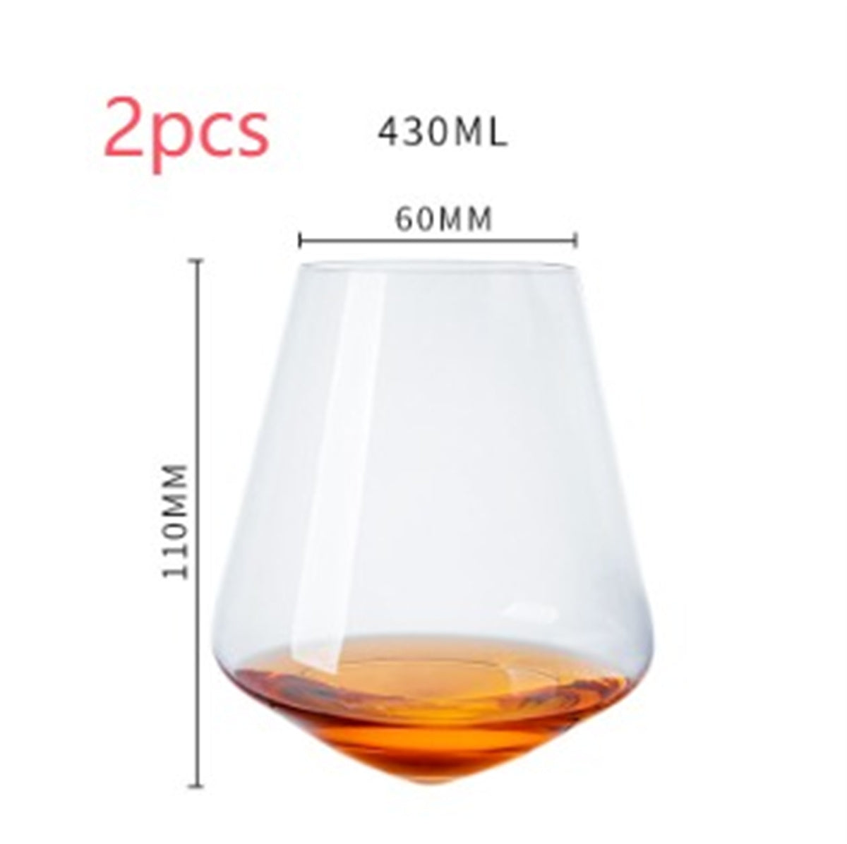 Handmade Crystal Wine Tumbler Glass For Home Use