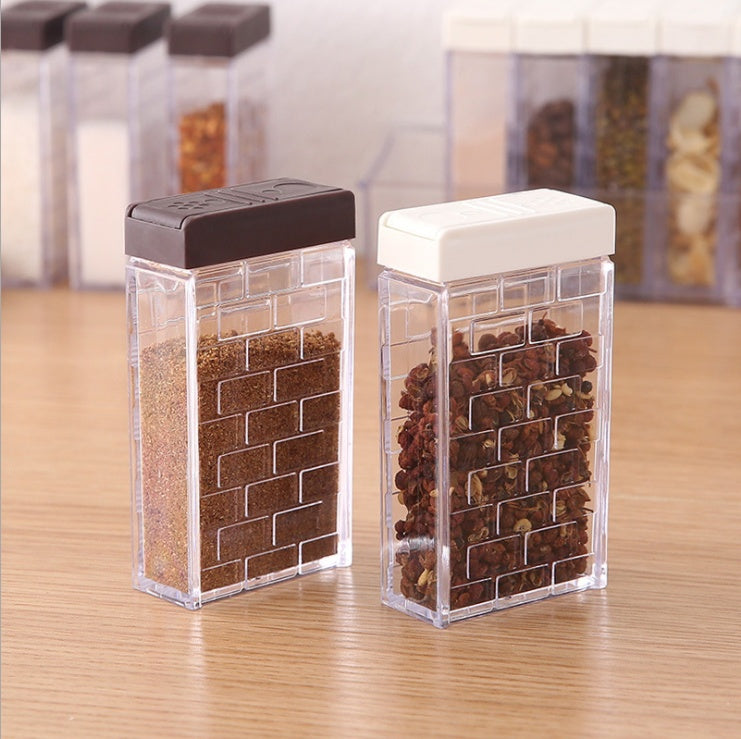 Kitchen Spice Storage Box With Transparent Containers