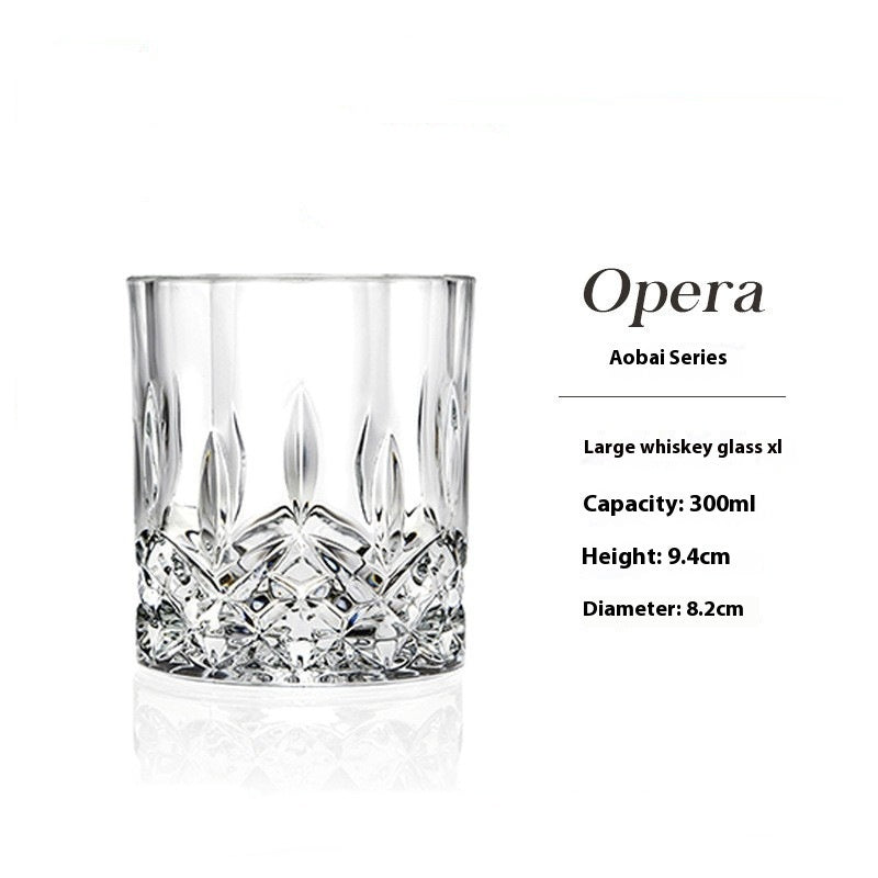 Crystal Glass Drinking Cup Elegant Durable Clear Beverage Glassware