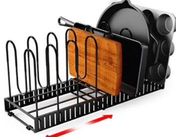8-Tier Iron Kitchen Storage Rack Organizer Shelf With Drainage