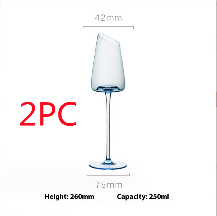 Klein Blue Crystal Goblet for Red Wine