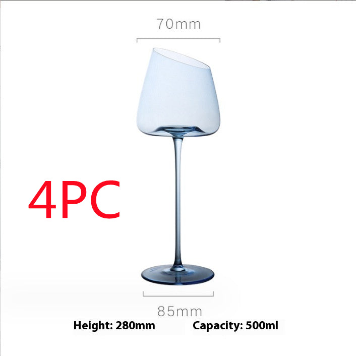 Klein Blue Crystal Goblet for Red Wine