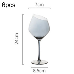 High-End Crystal Wine and Champagne Glass With Angled Rim