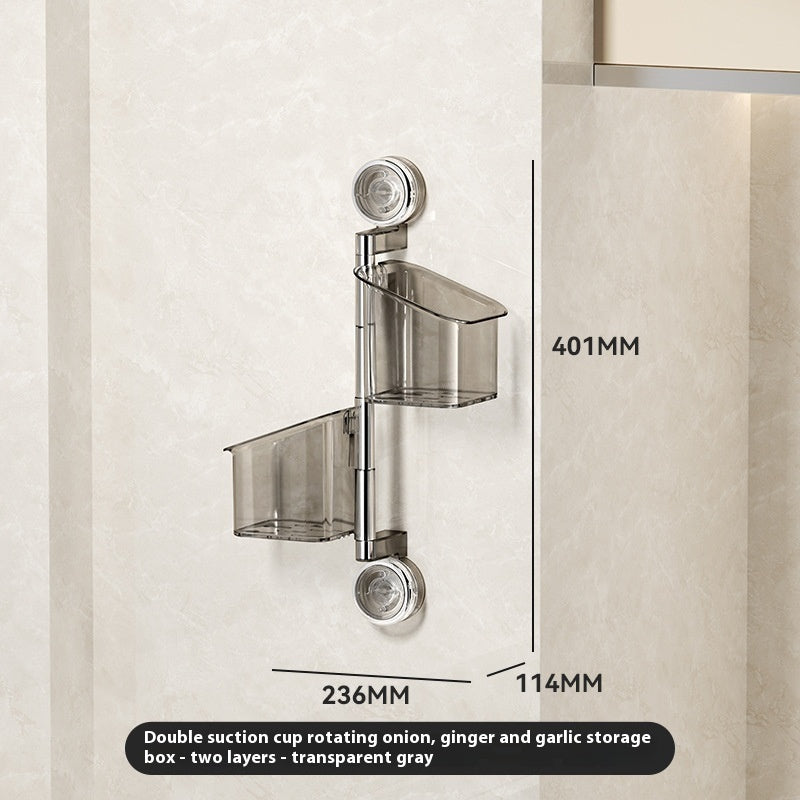 Punch-Free Suction Storage Box for Kitchen