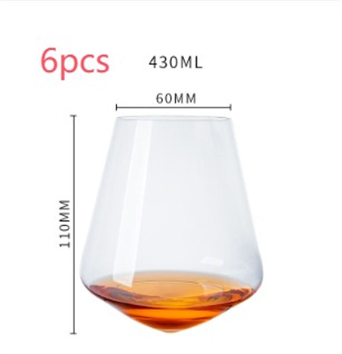 Handmade Crystal Wine Tumbler Glass For Home Use