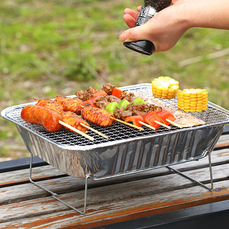 Portable Small Charcoal Barbecue Grill for Home Use