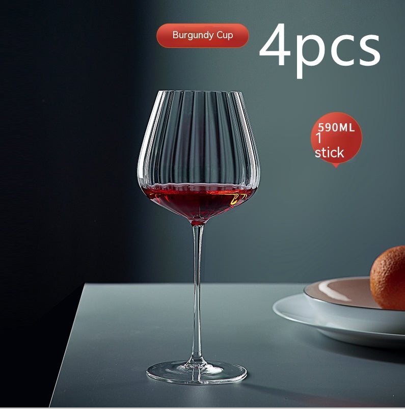 Rainbow Burgundy Crystal Wine Glass