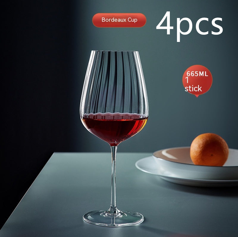 Rainbow Burgundy Crystal Wine Glass