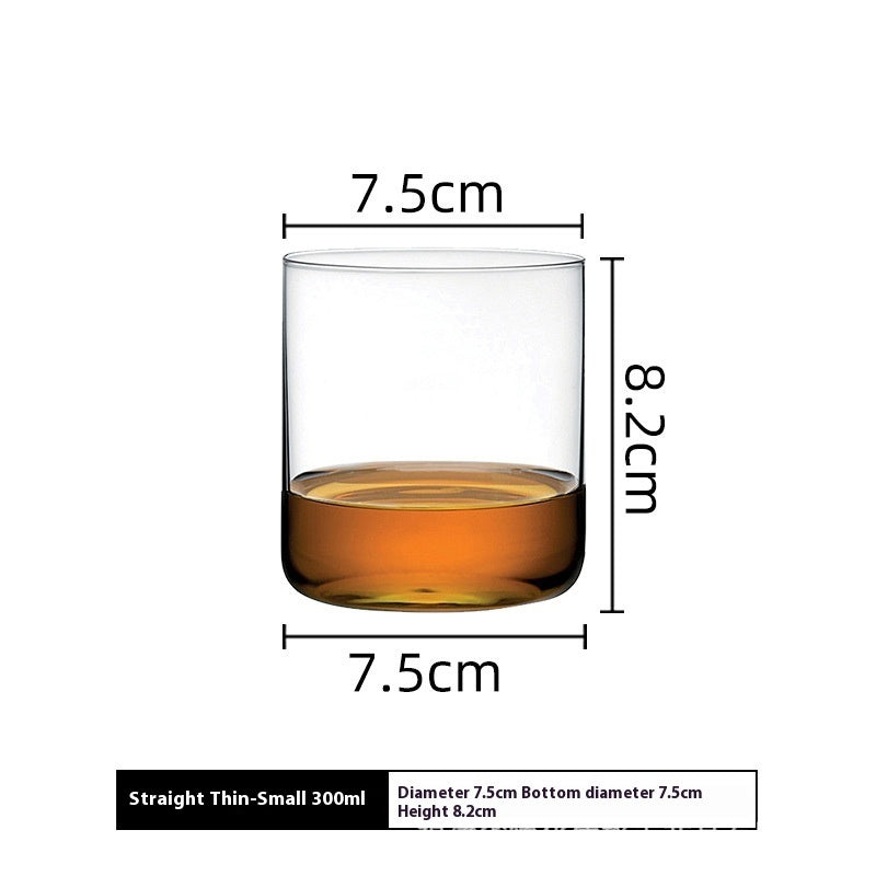 Lead-Free Crystal Whisky Tumbler Heavy-Duty Household Drinking Glass