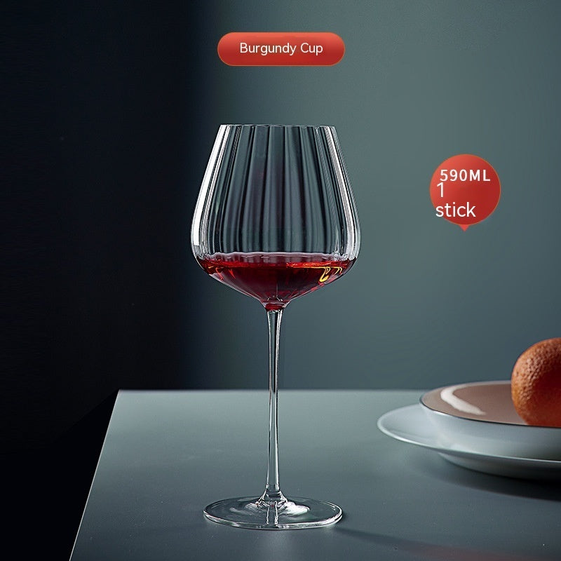 Rainbow Burgundy Crystal Wine Glass