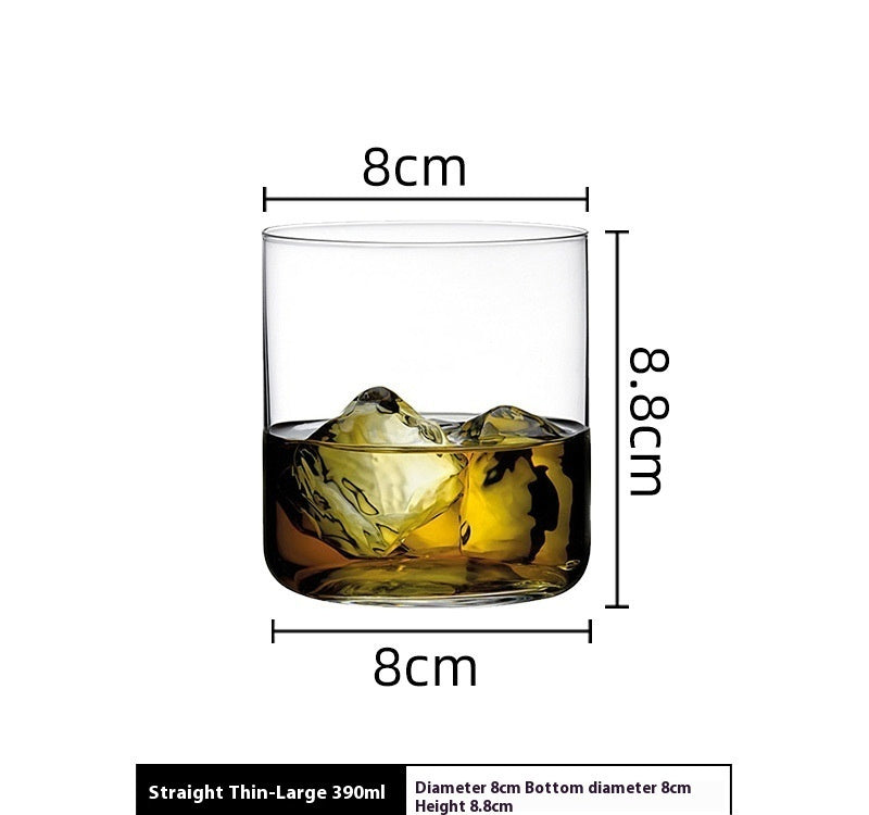 Lead-Free Crystal Whisky Tumbler Heavy-Duty Household Drinking Glass