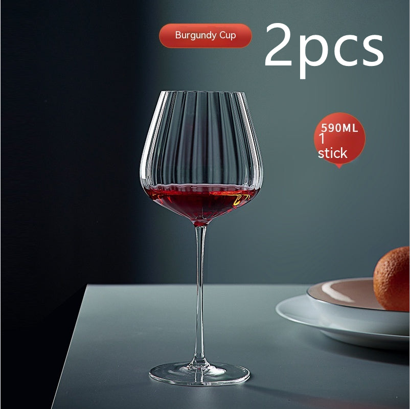Rainbow Burgundy Crystal Wine Glass