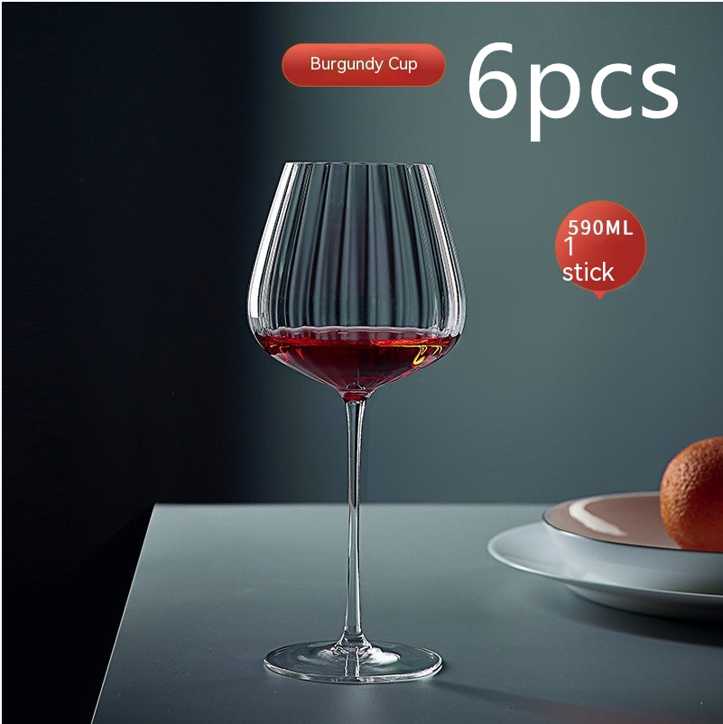 Rainbow Burgundy Crystal Wine Glass