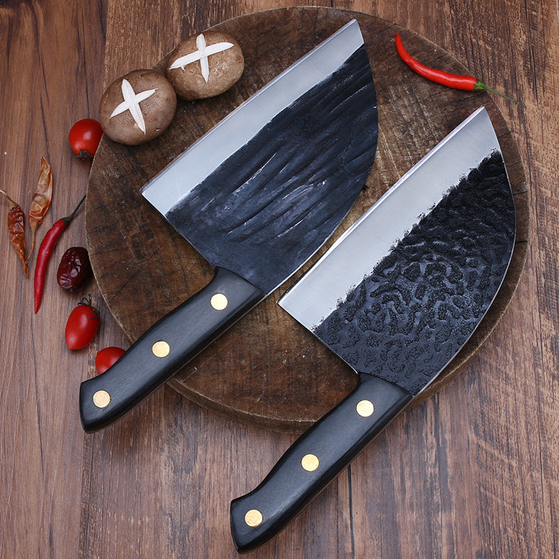 Forged Hammered Stainless Steel Kitchen Knife Set For Bones And Vegetables