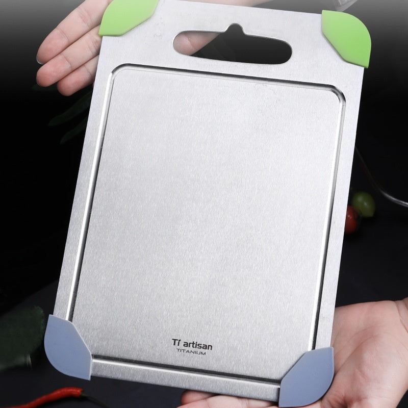 Pure Titanium Thickened Cutting Board with Groove