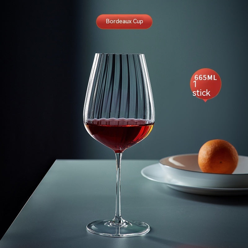 Rainbow Burgundy Crystal Wine Glass