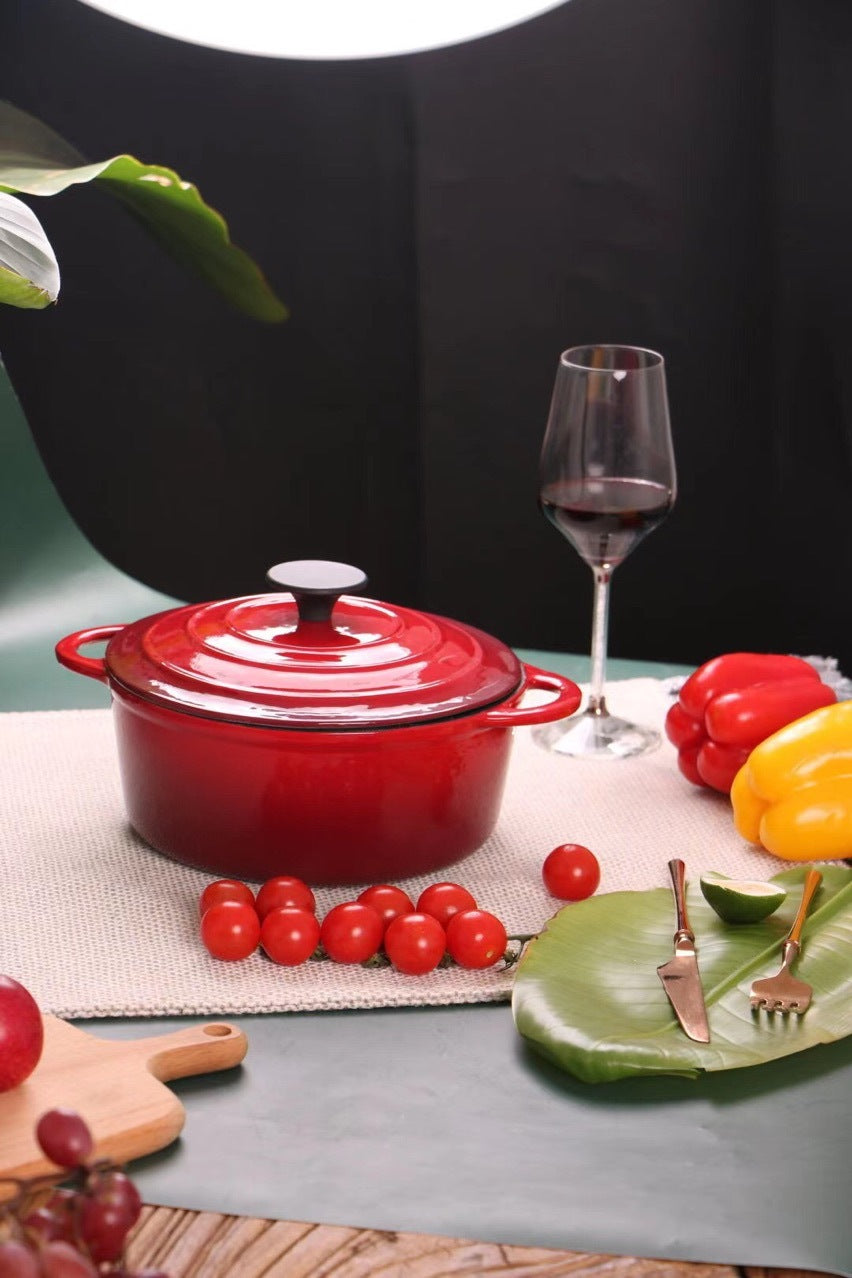 Enamel Cast Iron Stock and Stew Pot For Universal Use