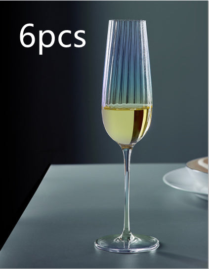 Rainbow Burgundy Crystal Wine Glass
