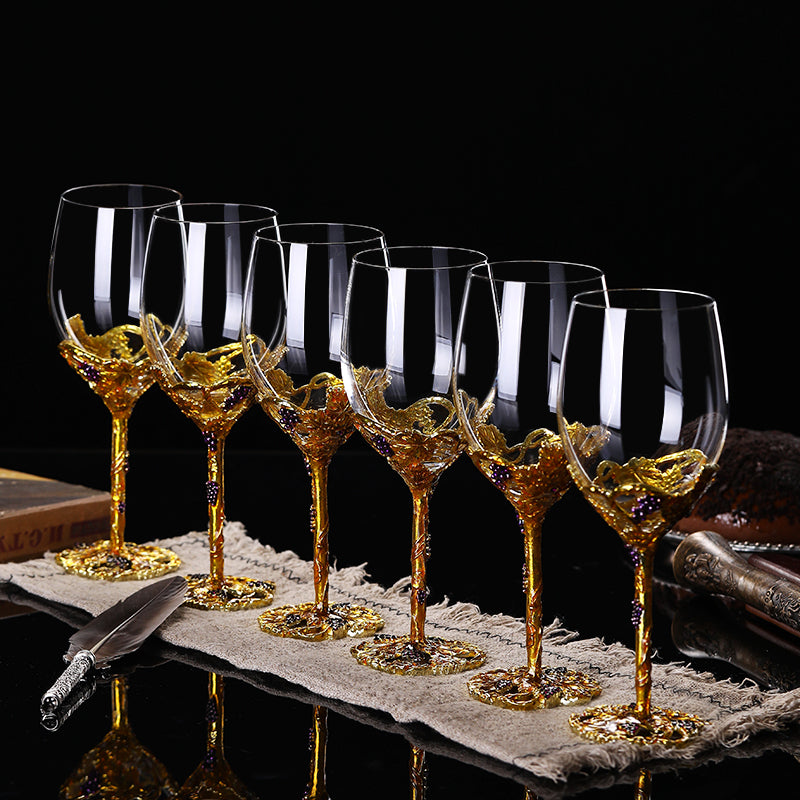 Crystal Wine Glass and Decanter Set European Style For Home Use