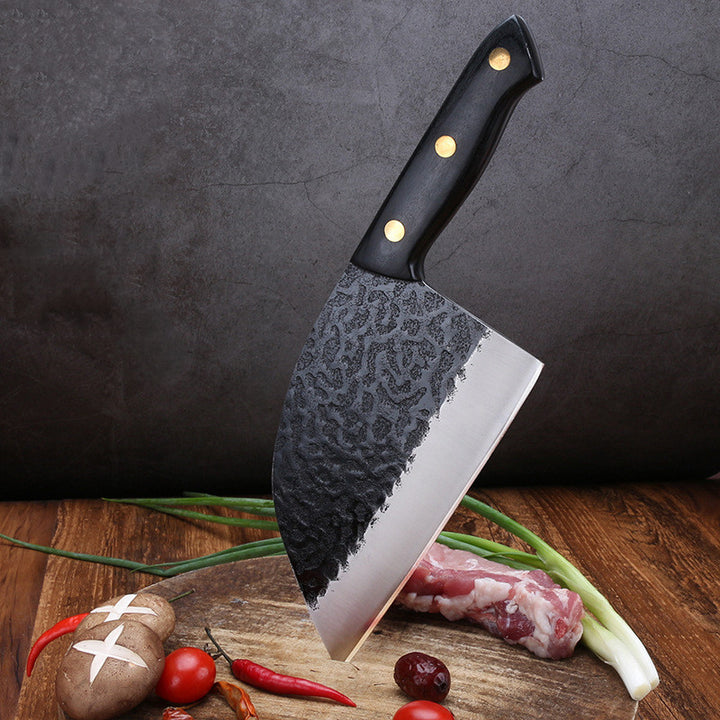 Forged Hammered Stainless Steel Kitchen Knife Set For Bones And Vegetables