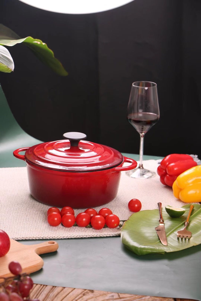 Enamel Cast Iron Stock and Stew Pot For Universal Use