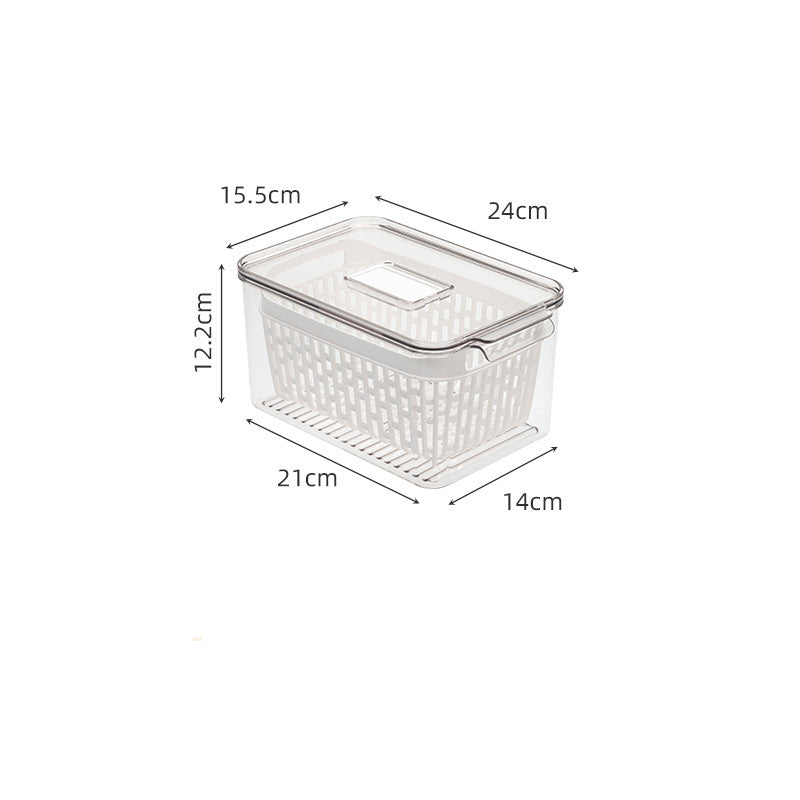 Refrigerator Freezer Storage Box with Lid Kitchen Organizer