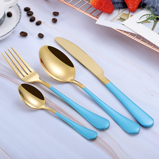 4-Piece Portable Cutlery Set For Travel And Home Use