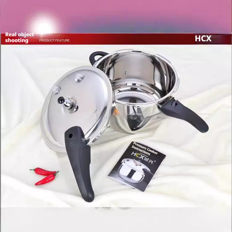 304 Stainless Steel High-Pressure Pot, 18-28cm, Gas and Induction Compatible